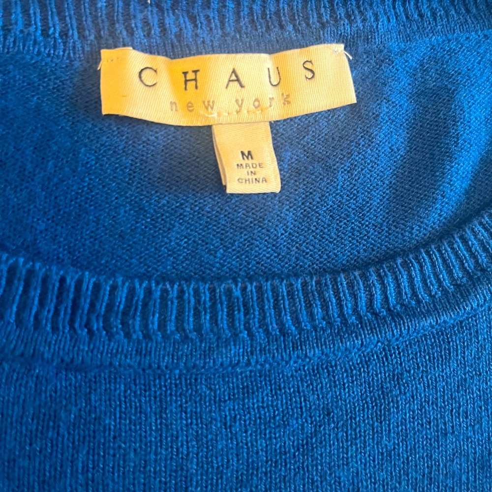 Royal blue sweater with silver studs